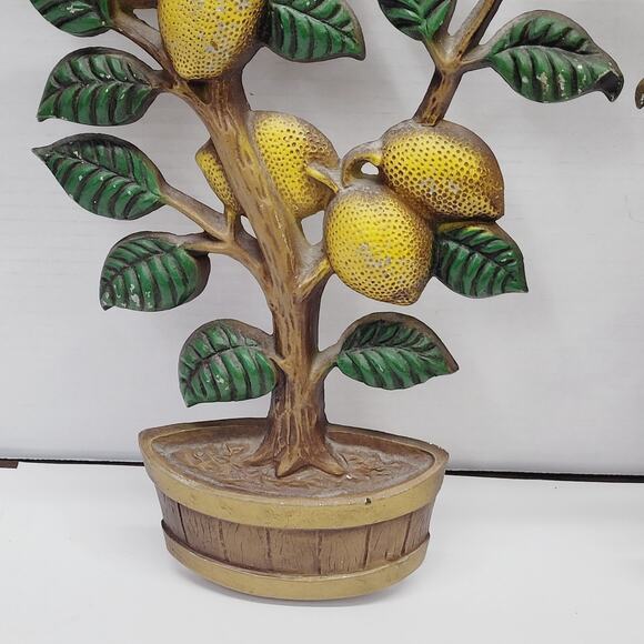Vintage Sexton USA Cast Aluminum Potted Lemon and Orange Trees Wall Decor READ - Picture 5 of 12